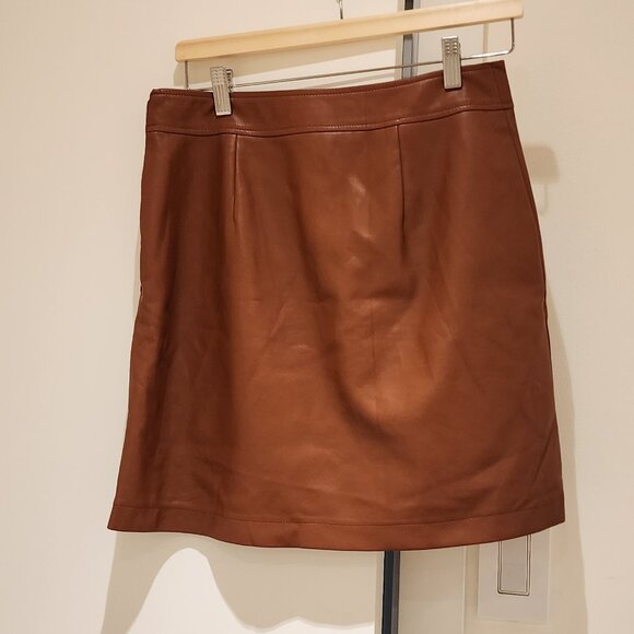 Loft Faux Leather Skirt - Picture 2 of 5